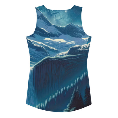 Legendäre Alpennacht, Mondlicht-Berge unter Sternenhimmel - Damen Tanktop (All-Over Print) berge xxx yyy zzz XL