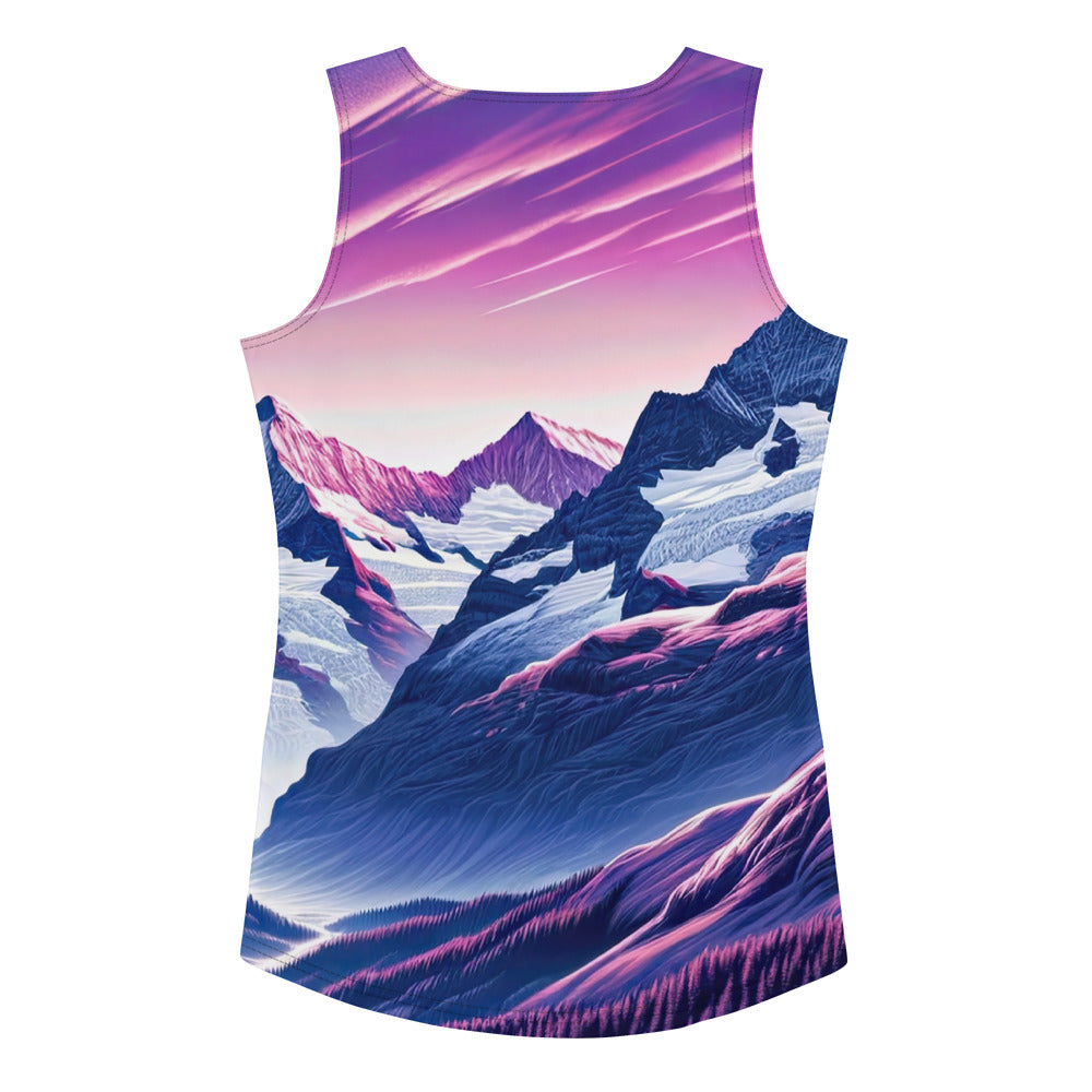 Wanderer in alpiner Dämmerung, schneebedeckte Gipfel ins Unendliche - Damen Tanktop (All-Over Print) wandern xxx yyy zzz XL