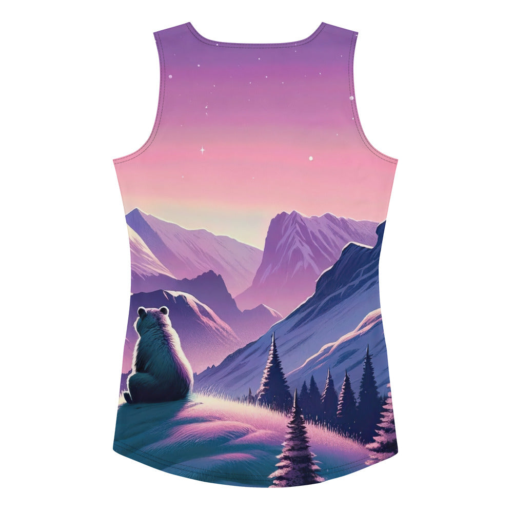 Bezaubernder Alpenabend mit Bär, lavendel-rosafarbener Himmel (AN) - Damen Tanktop (All-Over Print) xxx yyy zzz XL