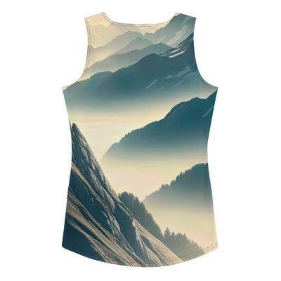 Morgendlicher Steinbock auf Alpengipfel, steile Berghänge - Damen Tanktop (All-Over Print) berge xxx yyy zzz XL