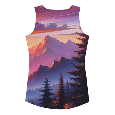 Ölgemälde der Alpenlandschaft im ätherischen Sonnenuntergang, himmlische Farbtöne - Damen Tanktop (All-Over Print) berge xxx yyy zzz XL