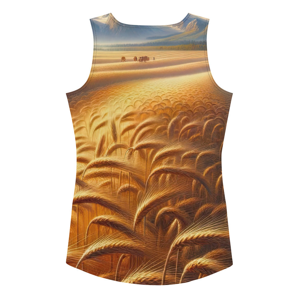 Ölgemälde eines bayerischen Weizenfeldes, endlose goldene Halme (TR) - Damen Tanktop (All-Over Print) xxx yyy zzz XL