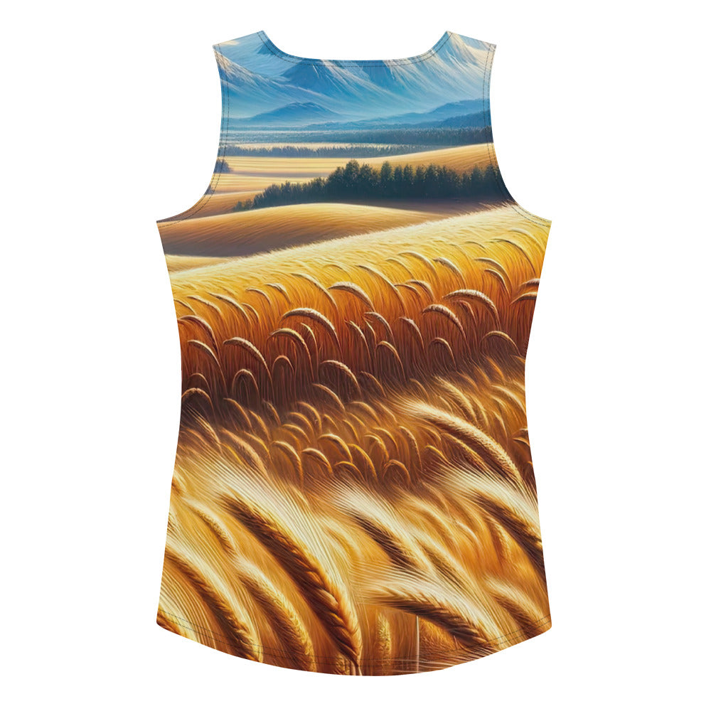 Ölgemälde eines weiten bayerischen Weizenfeldes, golden im Wind (TR) - Damen Tanktop (All-Over Print) xxx yyy zzz XL