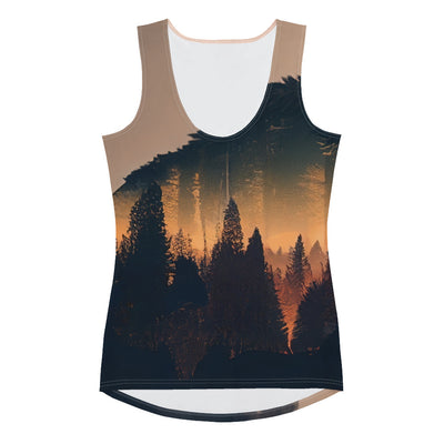 Bär und Bäume Illustration - Damen Tanktop (All-Over Print) camping xxx