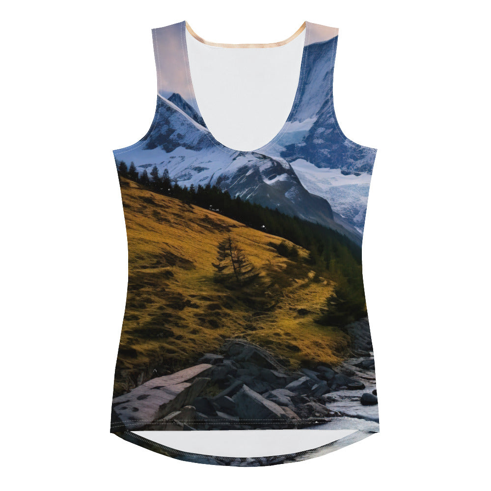 Berge und steiniger Bach - Epische Stimmung - Damen Tanktop (All-Over Print) berge xxx