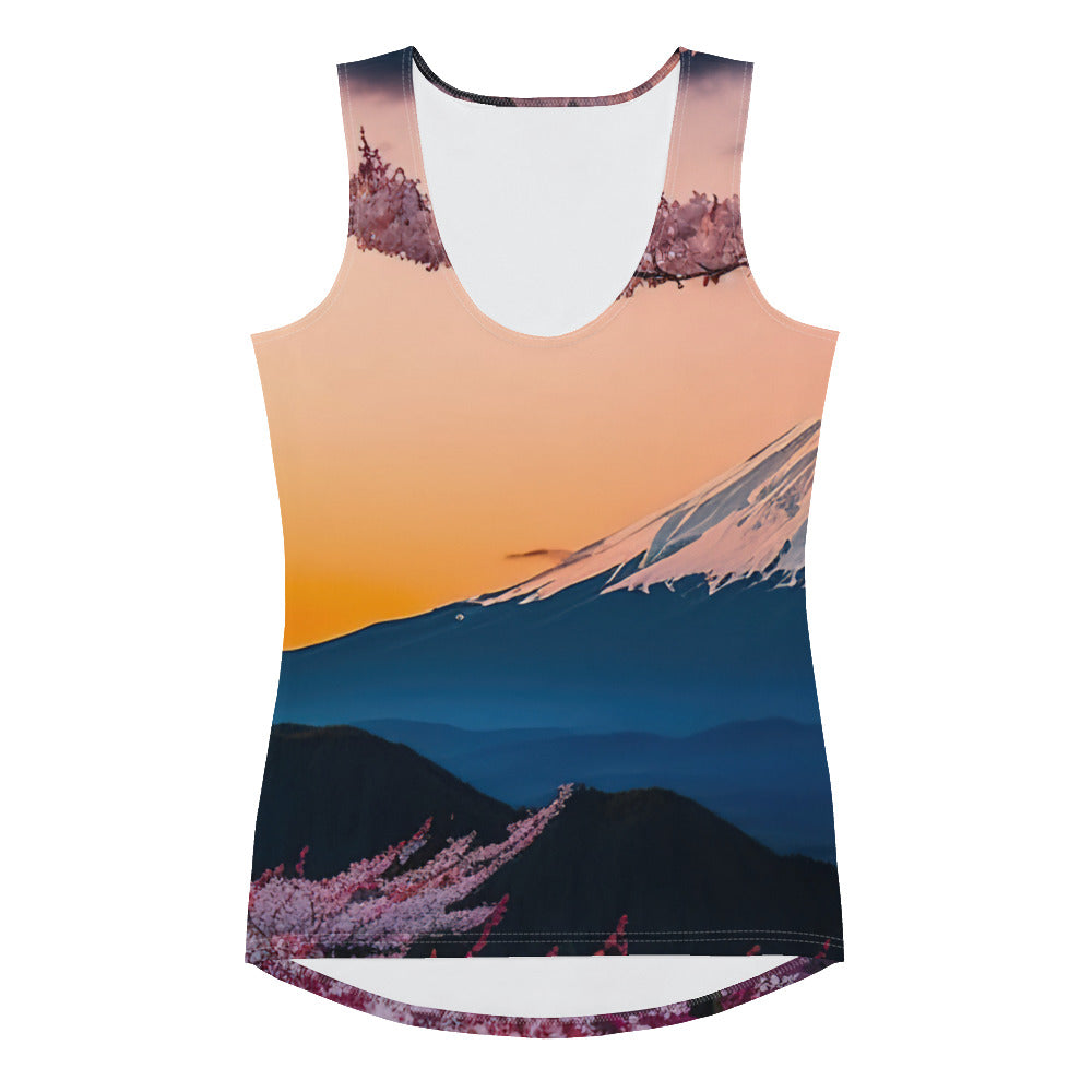 Berg - Pinke Bäume und Blumen - Damen Tanktop (All-Over Print) berge xxx