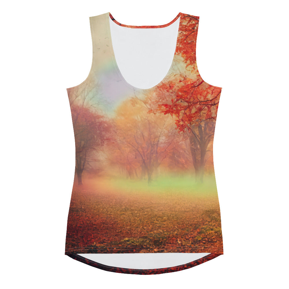 Wald im Herbst - Rote Herbstblätter - Damen Tanktop (All-Over Print) camping xxx