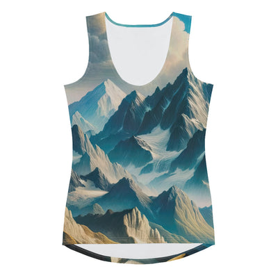 Ein Gemälde von Bergen, das eine epische Atmosphäre ausstrahlt. Kunst der Frührenaissance - Damen Tanktop (All-Over Print) berge xxx