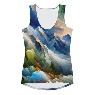 Abstrakte Alpen & Eisbär Kunst in dynamischen Farben - Damen Tanktop (All-Over Print) camping xxx yyy zzz