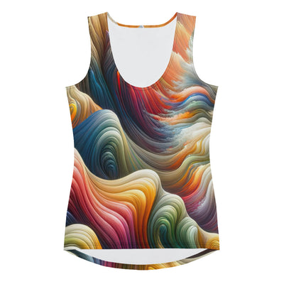 Surreale Alpen, Gipfel und Täler in Farbwellen - Abstrakte Kunst - Damen Tanktop (All-Over Print) berge xxx yyy zzz