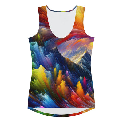 Alpen im Farbsturm mit erleuchtetem Wanderer - Abstrakt - Damen Tanktop (All-Over Print) wandern xxx yyy zzz