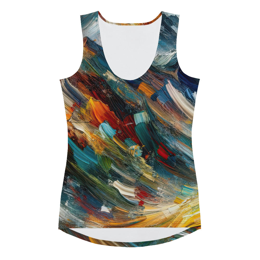 Expressionistisches Farbchaos der Alpen und Schönheit der Berge - Abstrakt - Damen Tanktop (All-Over Print) berge xxx yyy zzz