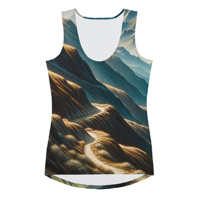 Berglandschaft: Acrylgemälde mit hervorgehobenem Pfad - Damen Tanktop (All-Over Print) berge xxx yyy zzz