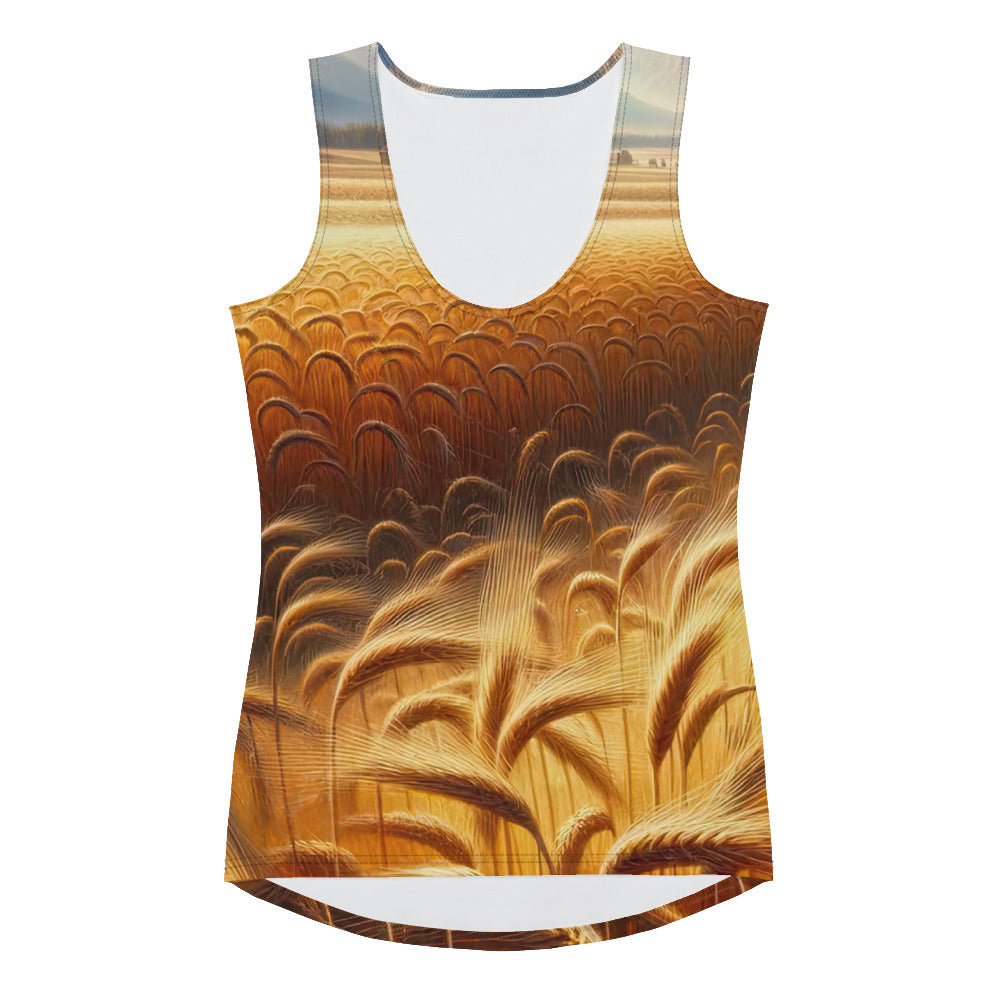 Ölgemälde eines bayerischen Weizenfeldes, endlose goldene Halme (TR) - Damen Tanktop (All-Over Print) xxx yyy zzz