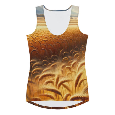 Ölgemälde eines bayerischen Weizenfeldes, endlose goldene Halme (TR) - Damen Tanktop (All-Over Print) xxx yyy zzz