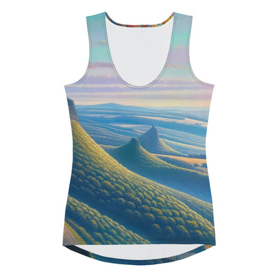 Ölgemälde einer ruhigen Szene mit verziertem Heißluftballon - Damen Tanktop (All-Over Print) berge xxx yyy zzz