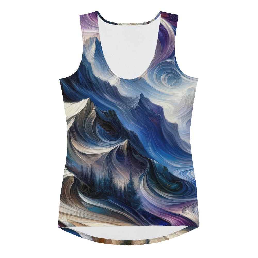 Ölgemälde der Alpen in abstraktem Expressionismus, wilde Naturdarstellung - Damen Tanktop (All-Over Print) berge xxx yyy zzz