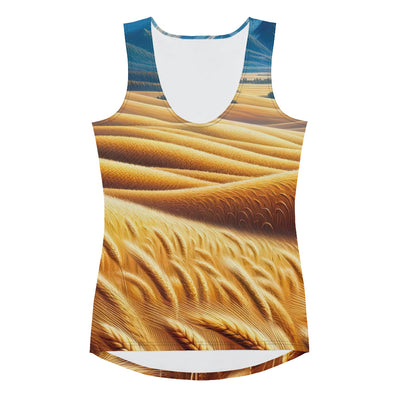 Ölgemälde eines weiten bayerischen Weizenfeldes, golden im Wind (TR) - Damen Tanktop (All-Over Print) xxx yyy zzz