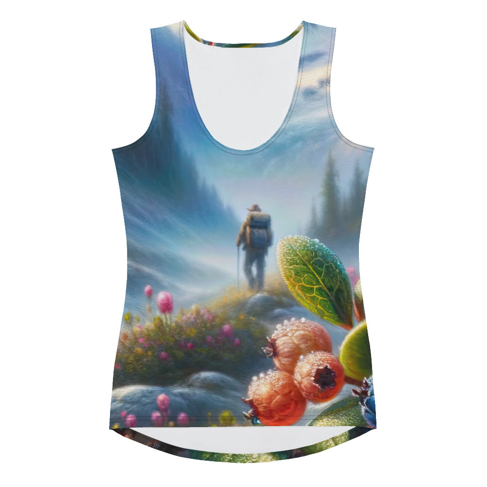 Ölgemälde einer Nahaufnahme von Alpenbeeren in satten Farben und zarten Texturen - Damen Tanktop (All-Over Print) wandern xxx yyy zzz