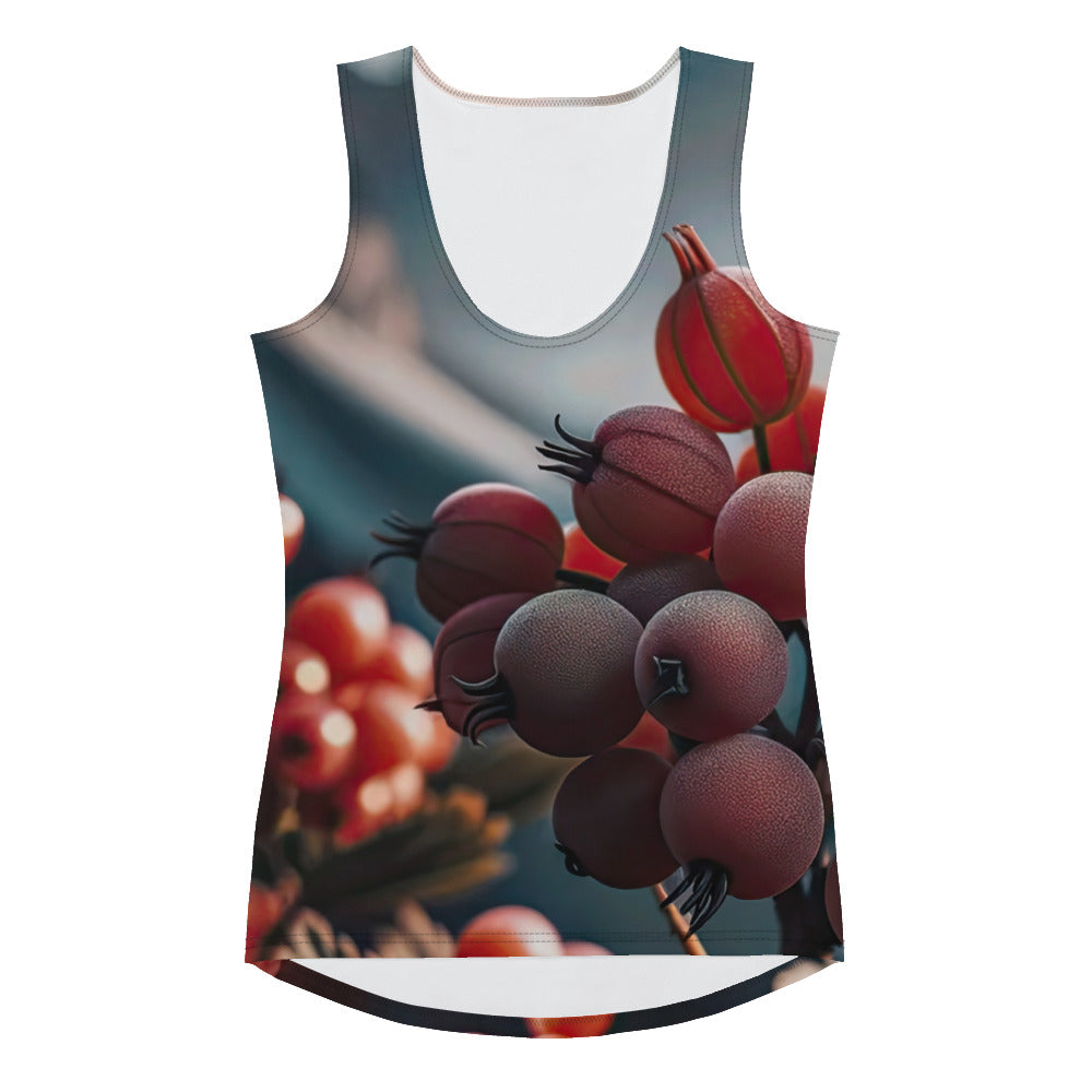 Foto einer Gruppe von Alpenbeeren mit kräftigen Farben und detaillierten Texturen - Damen Tanktop (All-Over Print) berge xxx yyy zzz