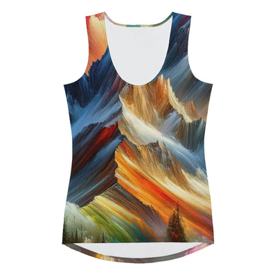 Lebendige abstrakte Alpendarstellung in populärem Kunststil - Damen Tanktop (All-Over Print) berge xxx yyy zzz