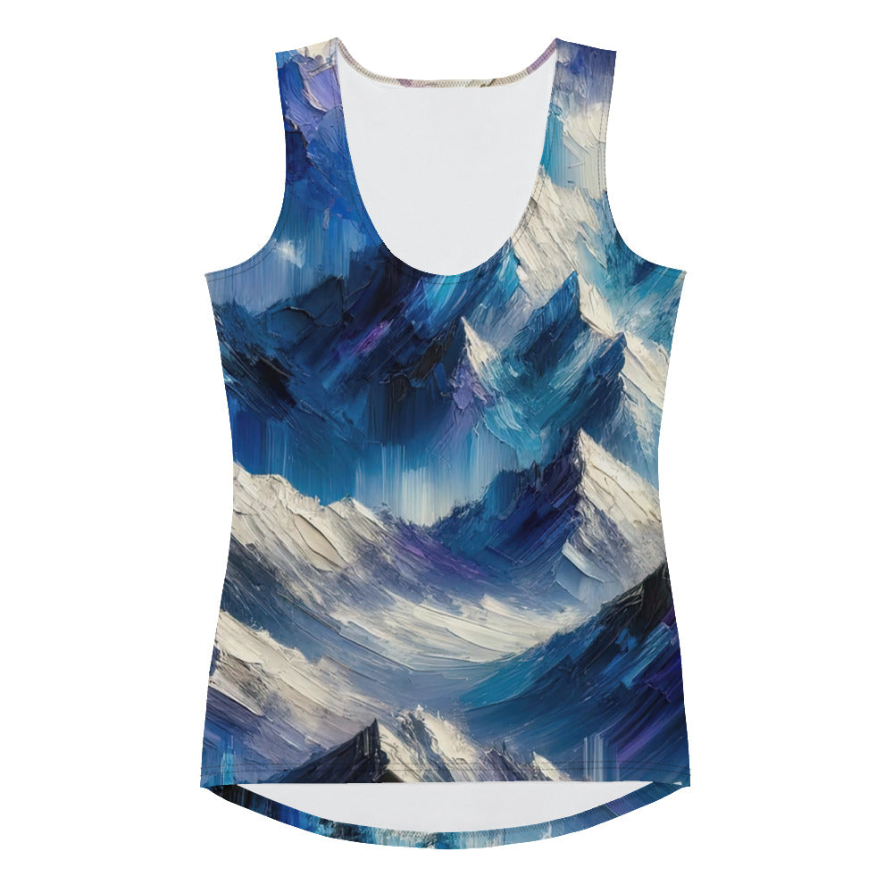 Alpenabstraktion mit dramatischem Himmel in Öl - Damen Tanktop (All-Over Print) berge xxx yyy zzz