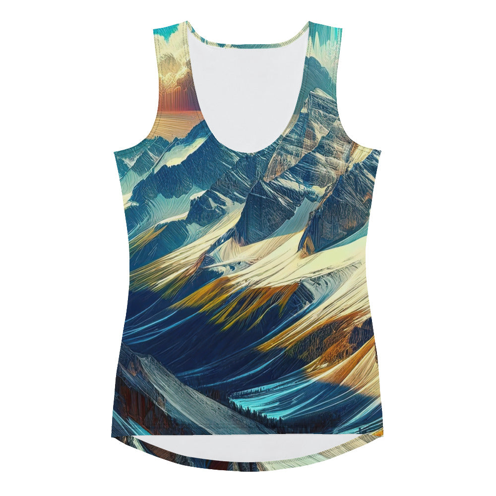 Majestätische Alpen in zufällig ausgewähltem Kunststil - Damen Tanktop (All-Over Print) berge xxx yyy zzz