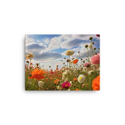 Blumenfeld und Sonnenschein - Leinwand camping xxx 30.5 x 40.6 cm