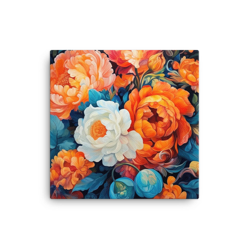 Bunte Blumen - Schöne Malerei - Leinwand camping xxx 40.6 x 40.6 cm