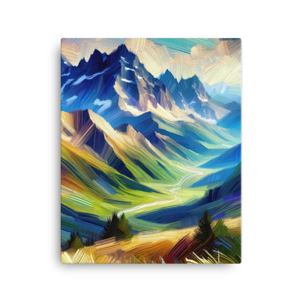 Impressionistische Alpen, lebendige Farbtupfer und Lichteffekte - Leinwand berge xxx yyy zzz 40.6 x 50.8 cm