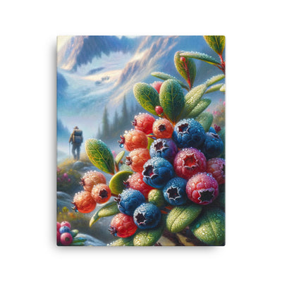 Ölgemälde einer Nahaufnahme von Alpenbeeren in satten Farben und zarten Texturen - Leinwand wandern xxx yyy zzz 40.6 x 50.8 cm