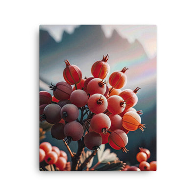 Foto einer Gruppe von Alpenbeeren mit kräftigen Farben und detaillierten Texturen - Leinwand berge xxx yyy zzz 40.6 x 50.8 cm