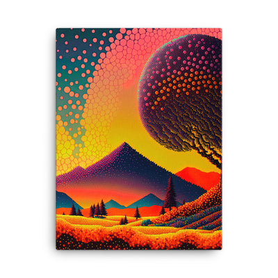 Berge und warme Farben - Punktkunst - Leinwand berge xxx 45.7 x 61 cm