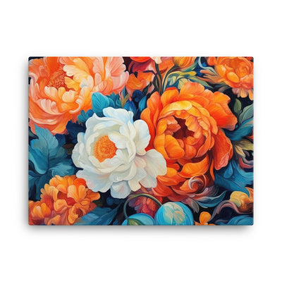 Bunte Blumen - Schöne Malerei - Leinwand camping xxx 45.7 x 61 cm