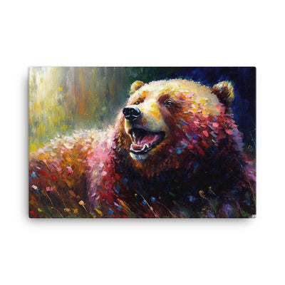 Süßer Bär - Ölmalerei - Leinwand camping xxx 61 x 91.4 cm