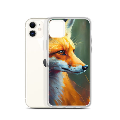 Fuchs - Ölmalerei - Schönes Kunstwerk - iPhone Schutzhülle (durchsichtig) camping xxx