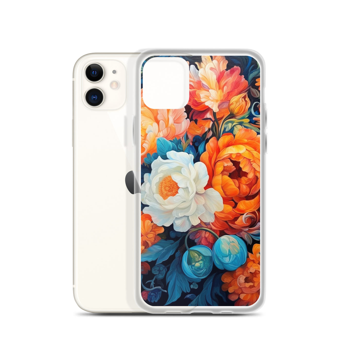 Bunte Blumen - Schöne Malerei - iPhone Schutzhülle (durchsichtig) camping xxx