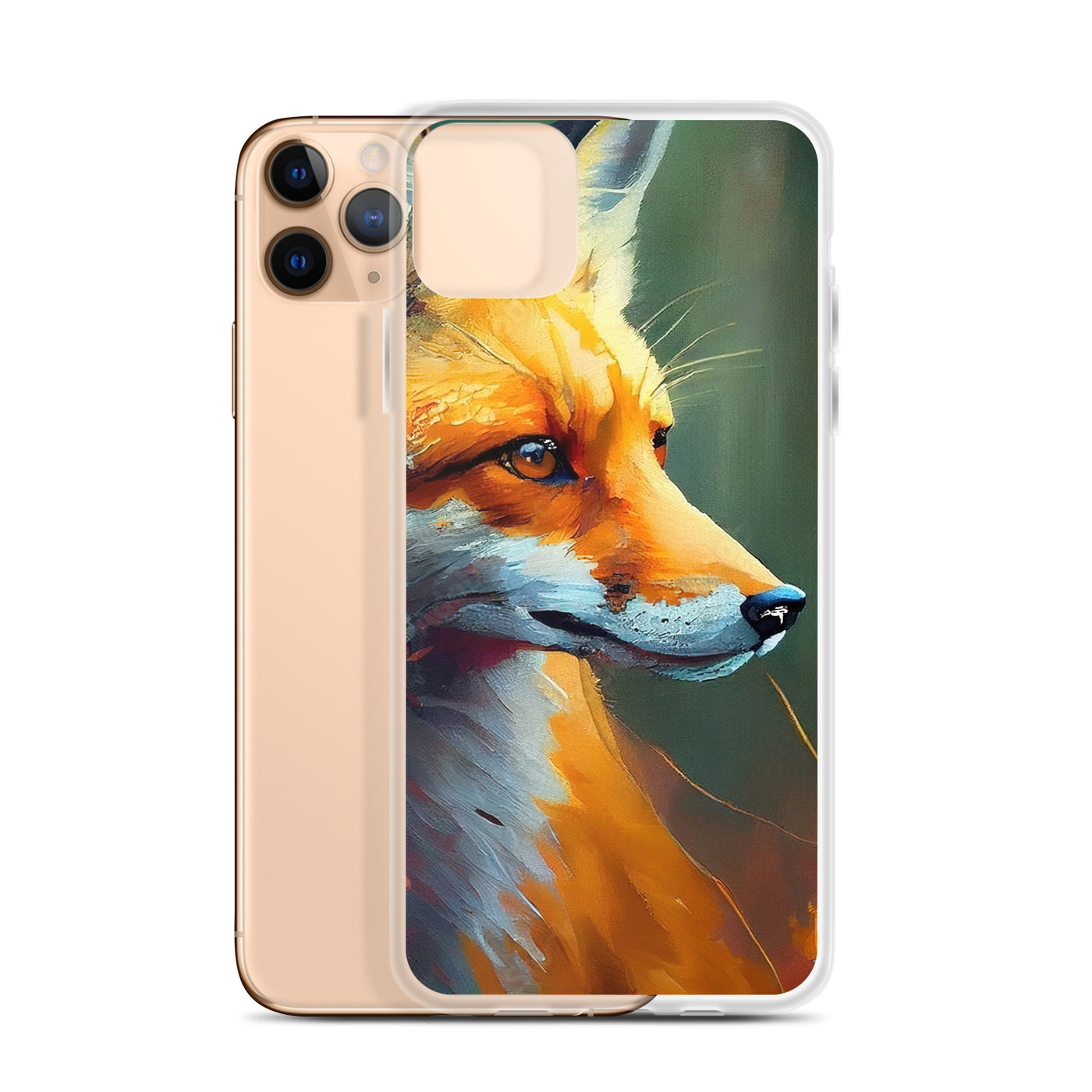 Fuchs - Ölmalerei - Schönes Kunstwerk - iPhone Schutzhülle (durchsichtig) camping xxx