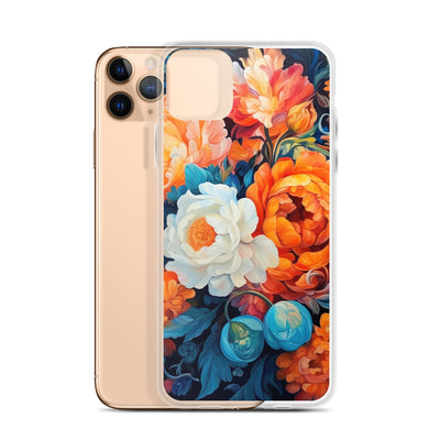 Bunte Blumen - Schöne Malerei - iPhone Schutzhülle (durchsichtig) camping xxx