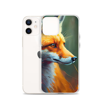 Fuchs - Ölmalerei - Schönes Kunstwerk - iPhone Schutzhülle (durchsichtig) camping xxx