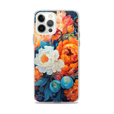 Bunte Blumen - Schöne Malerei - iPhone Schutzhülle (durchsichtig) camping xxx iPhone 12 Pro Max