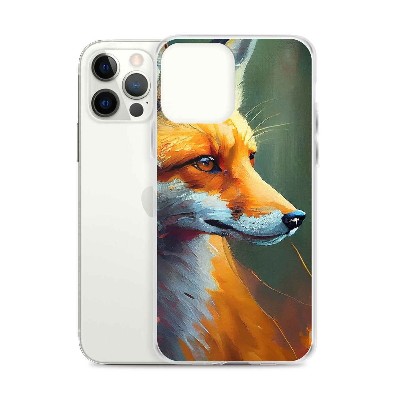 Fuchs - Ölmalerei - Schönes Kunstwerk - iPhone Schutzhülle (durchsichtig) camping xxx