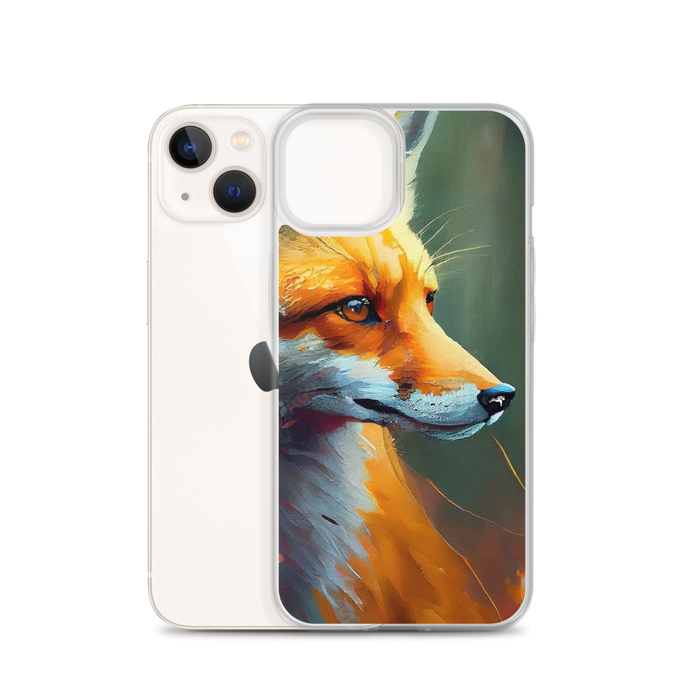 Fuchs - Ölmalerei - Schönes Kunstwerk - iPhone Schutzhülle (durchsichtig) camping xxx