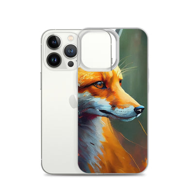 Fuchs - Ölmalerei - Schönes Kunstwerk - iPhone Schutzhülle (durchsichtig) camping xxx