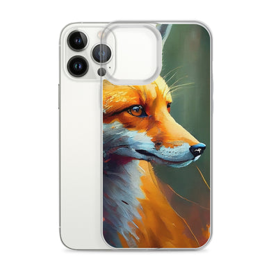 Fuchs - Ölmalerei - Schönes Kunstwerk - iPhone Schutzhülle (durchsichtig) camping xxx