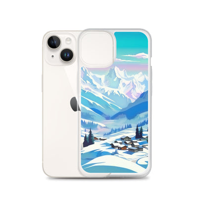 Berge und Schnee - Landschaft - iPhone Schutzhülle (durchsichtig) ski xxx