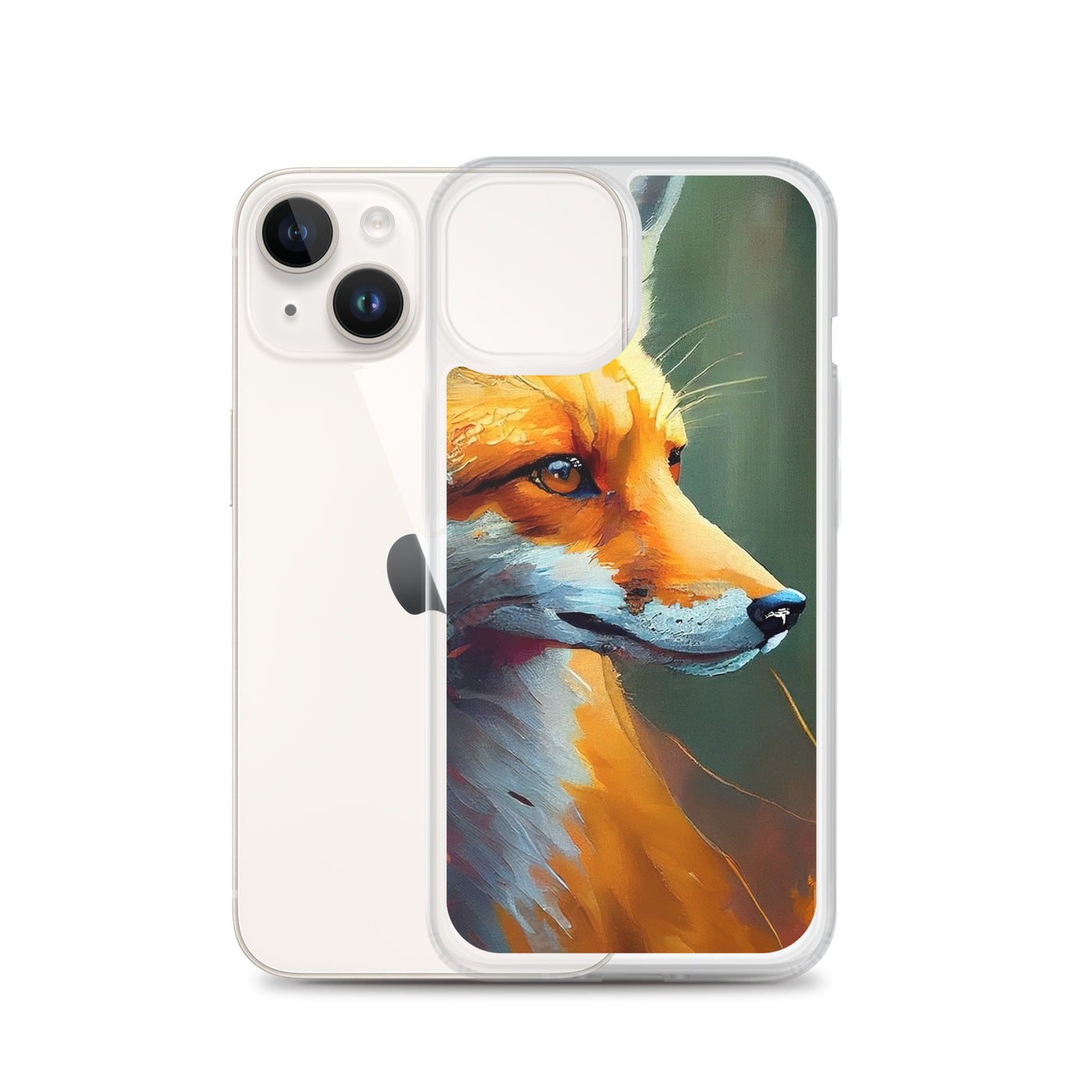 Fuchs - Ölmalerei - Schönes Kunstwerk - iPhone Schutzhülle (durchsichtig) camping xxx