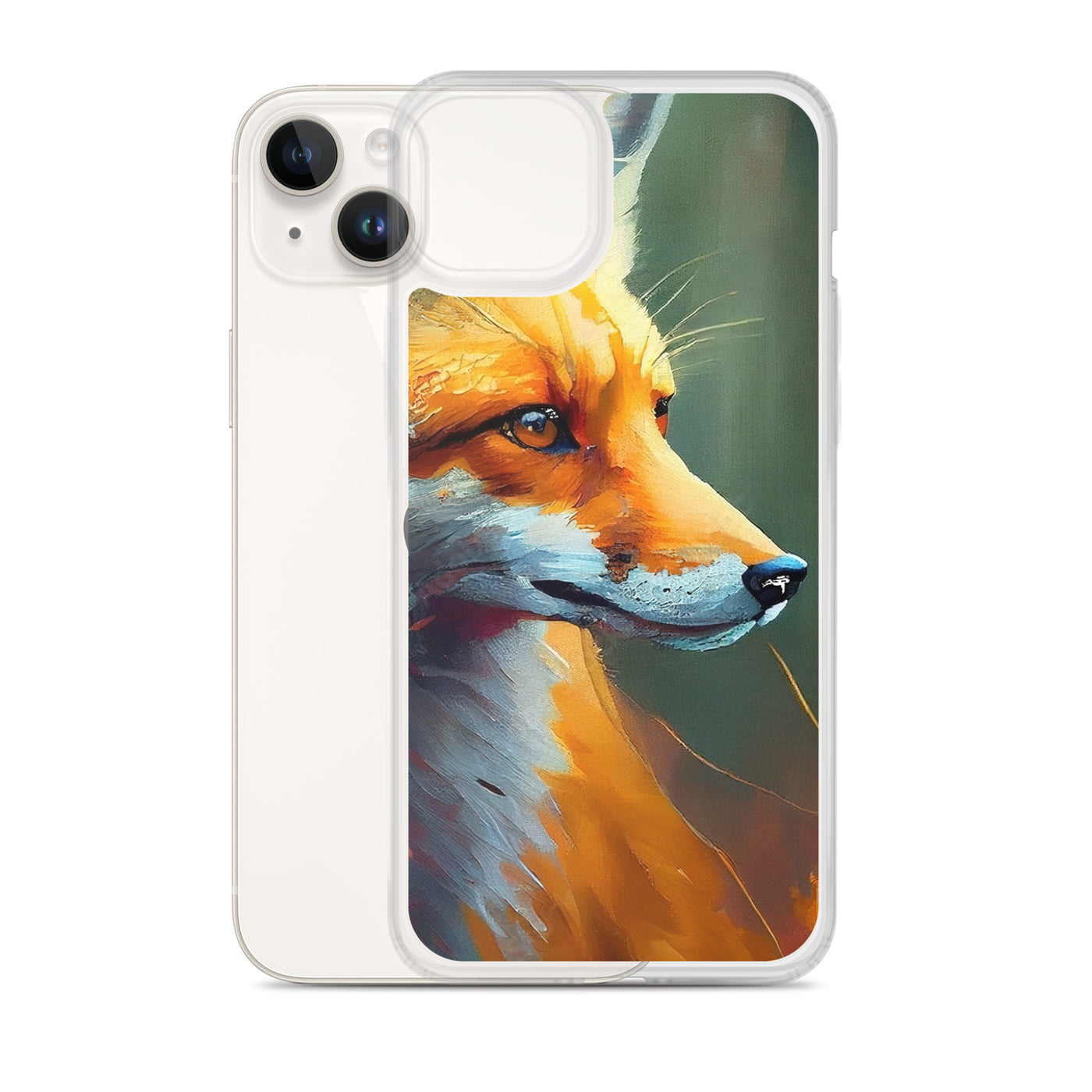 Fuchs - Ölmalerei - Schönes Kunstwerk - iPhone Schutzhülle (durchsichtig) camping xxx