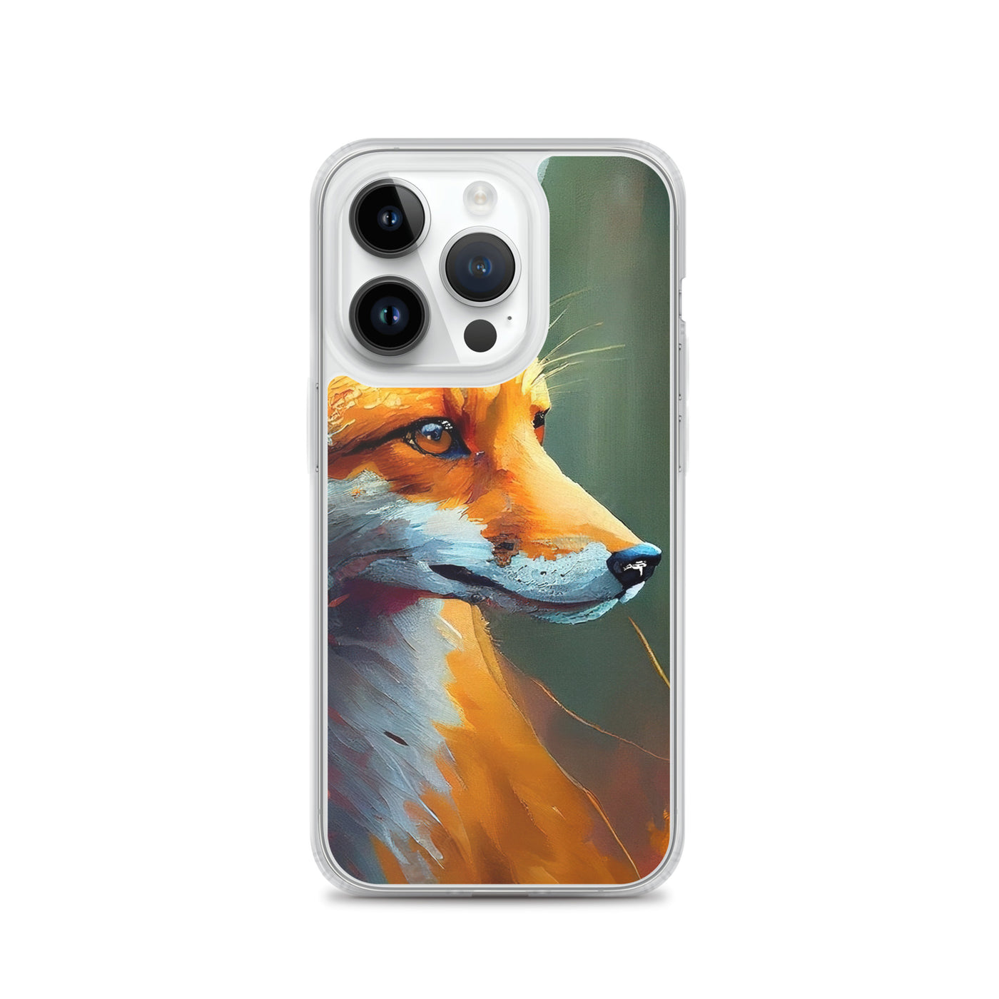 Fuchs - Ölmalerei - Schönes Kunstwerk - iPhone Schutzhülle (durchsichtig) camping xxx iPhone 14 Pro