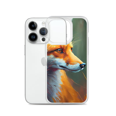 Fuchs - Ölmalerei - Schönes Kunstwerk - iPhone Schutzhülle (durchsichtig) camping xxx